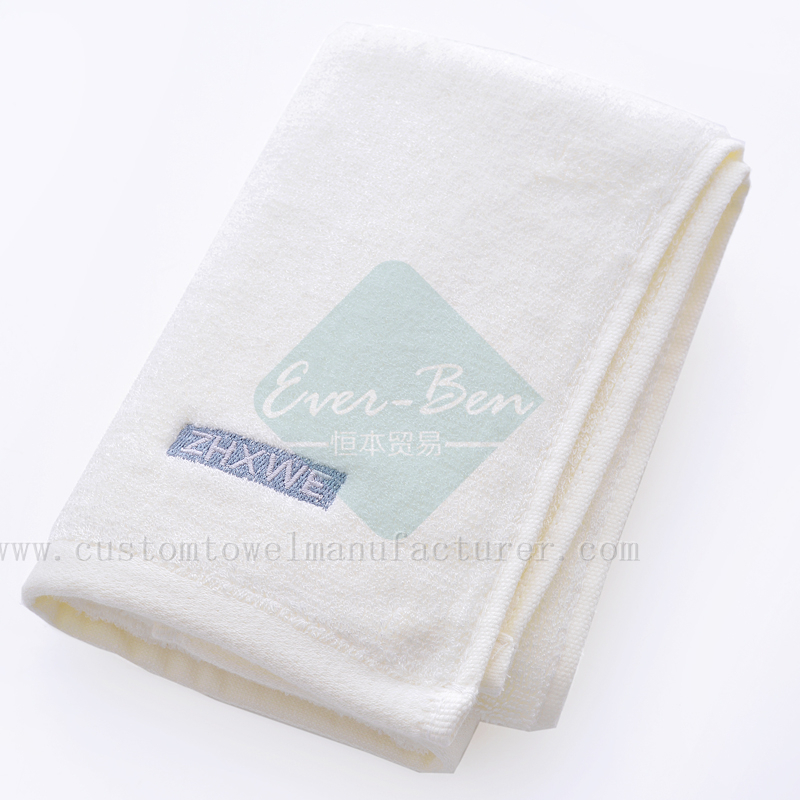 China Custom Bulk White sage green towels wholesale White Bamboo Face Towels exporter Factory for UK Norway Ireland Holland